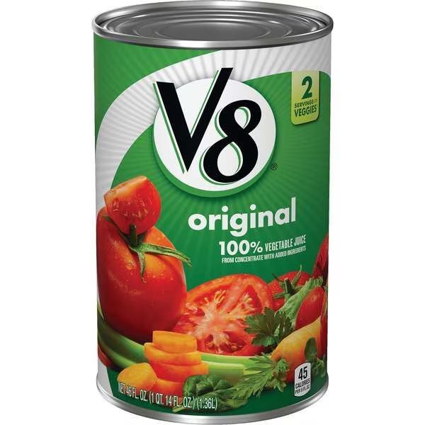 V8 Vegetable Juice 46 fl. oz., PK12, V8, Mfr#: 000000336